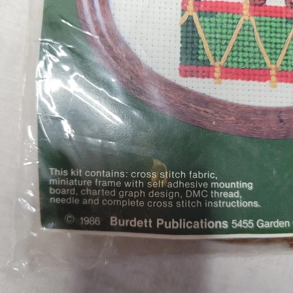 Dale Burdett Country Christmas Cross Stitch Kit CCK263 Bears Drum‎ Vintage 1986